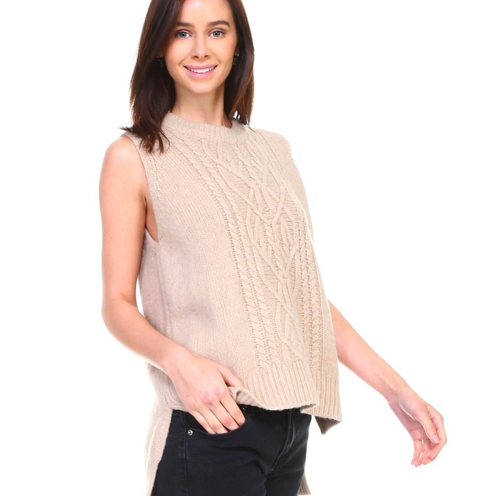 Heather Ribbed Sweater Vest